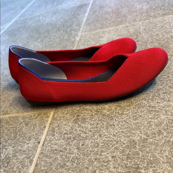 Rothy's Red Flats Elegant Slip-On Loafers - Picture 4 of 6